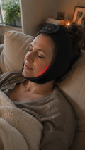 Solace Pro 1 heated jaw and neck release wrap, worn hands-free